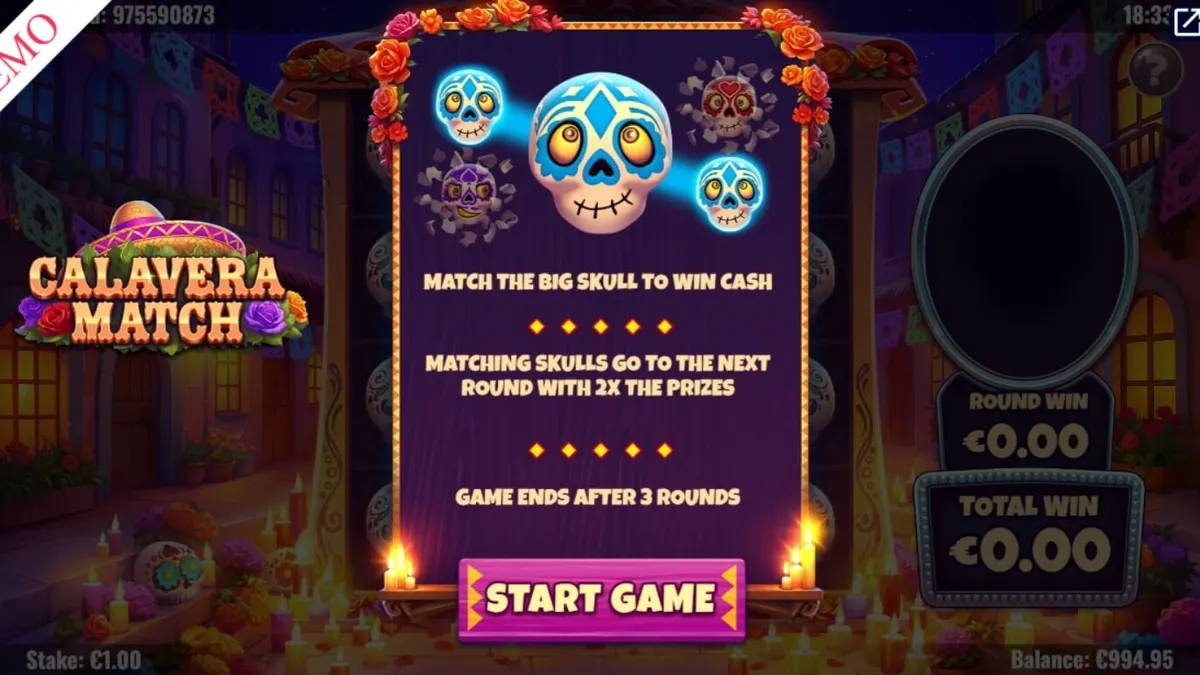 Slingo Day 2 Dab slot game theme featuring sugar skulls and festival atmosphere